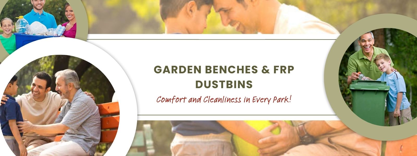 Garden Benches & FRP Dustbins