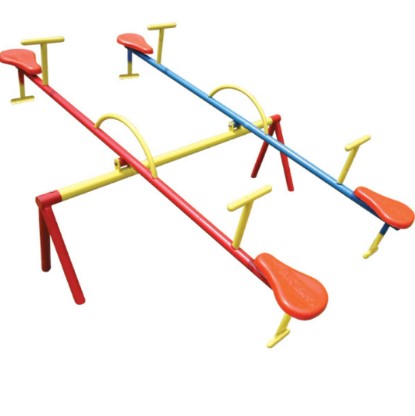 Outdoor playground equipment designed for children’s play areas, including durable, colorful pieces like swings, slides, and see-saws, promoting fun and safe recreational activities.