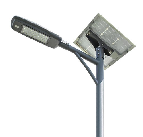 Energy-efficient street and high mast lights, including solar-powered options, designed for optimal outdoor illumination, enhancing visibility and safety in public spaces, highways, and large areas.
