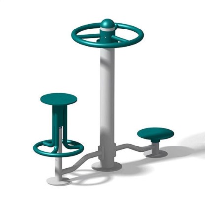 Outdoor green gym equipment for public parks, designed to promote fitness with durable, weather-resistant machines for cardio, strength, and flexibility exercises.