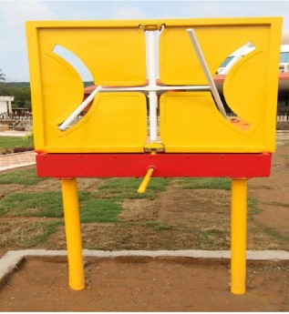 Interactive science park equipment designed to engage and educate children and visitors with hands-on learning experiences in physics, mechanics, and natural sciences.